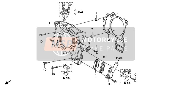 Honda NSS250S 2011 Cilindro & Válvula de caña para un 2011 Honda NSS250S